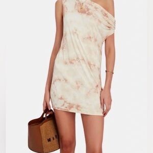 Enzo Costa One-Shoulder Tie Dye Mini Dress - NWOT Small